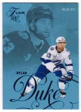 25/26 2025 FLAIR DYLAN DUKE #169 BASE ROOKIE RC BLUE ICE /49 TAMPA BAY LIGHTNING