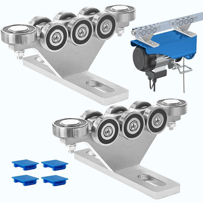 Hoist Trolley, 6+2 Wheel Unistrut Rollers - Anti-Lock & Anti-Fall, Electric Unis