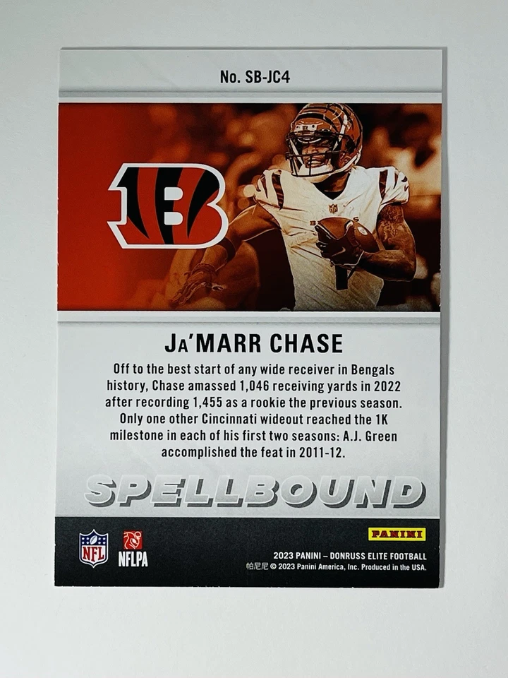 2023 Panini Donruss Elite - Spellbound Ja'Marr Chase #SB-JC4 Green - Image 2 of 2