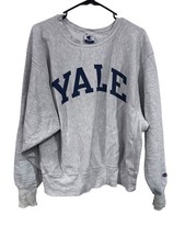 Vintage Yale University Champion Triblend Crewneck Sweatshirt Distressed Large