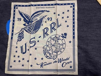 RRL  Navy Eagle Perseverance Western Workwear Bandana Scarf