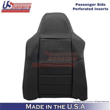 2004-2007 For Ford F250 F350 Lariat Leather Perf Passenger Top Seat Covers Black 2004-2007 For Ford F250 F350 Lariat Leather Perf Passenger Top Seat Covers Black