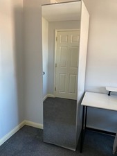 IKEA PAX wardrobe white frame, Mirror door, shelves, 2 wire mesh baskets drawer