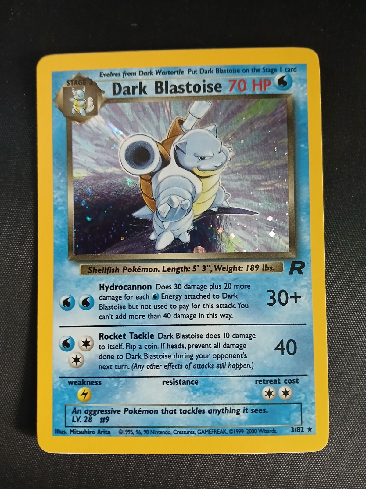 Dark Blastoise 3/82 Holo Team Rocket WOTC Pokemon Card NM English