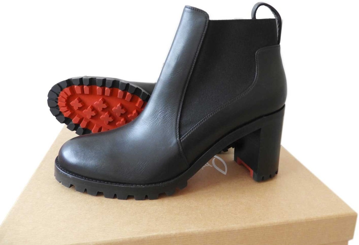 Christian Louboutin 70mm Boots Chelsea Marchacroche Block Heel
