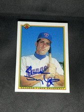 Jack Daugherty 1990 Bowman #503 Texas Rangers Auto Autographed Signed MLB Card