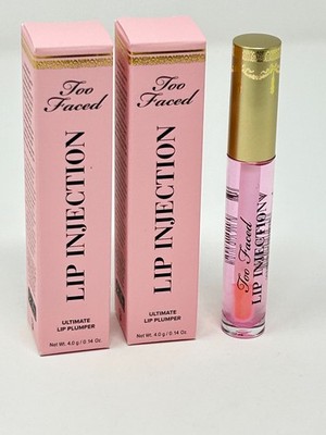 Too Faced Lip Injection Ultimate Lip Plumper Full Size .14 Oz  New w box 2 pack