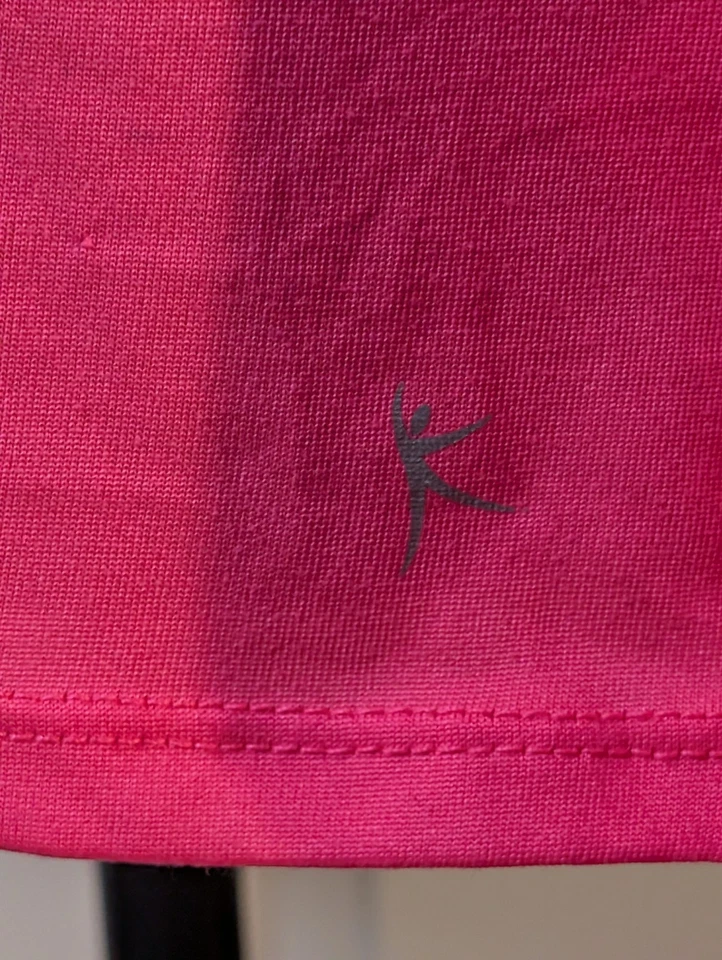 Camisa Danskin Now Para Mujer Manga Larga 1/4 Cremallera Cuello Alto Pullover Rosa Mediana Foto 3 de 4