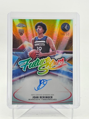 JOAN BERINGER 2025-26 TOPPS CHROME UPDATE FUTURE STARS AUTO GOLD /50 Q3464