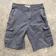 Mossimo VTG Y2K Cargo Shorts 32 31x12 Skater Baggy Streetwear Grey Blue Faded