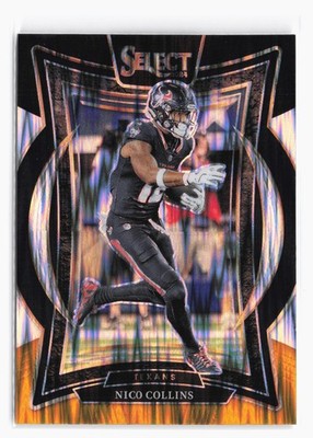 2024 Panini Select Black & Gold Prizm Shock #86 Nico Collins