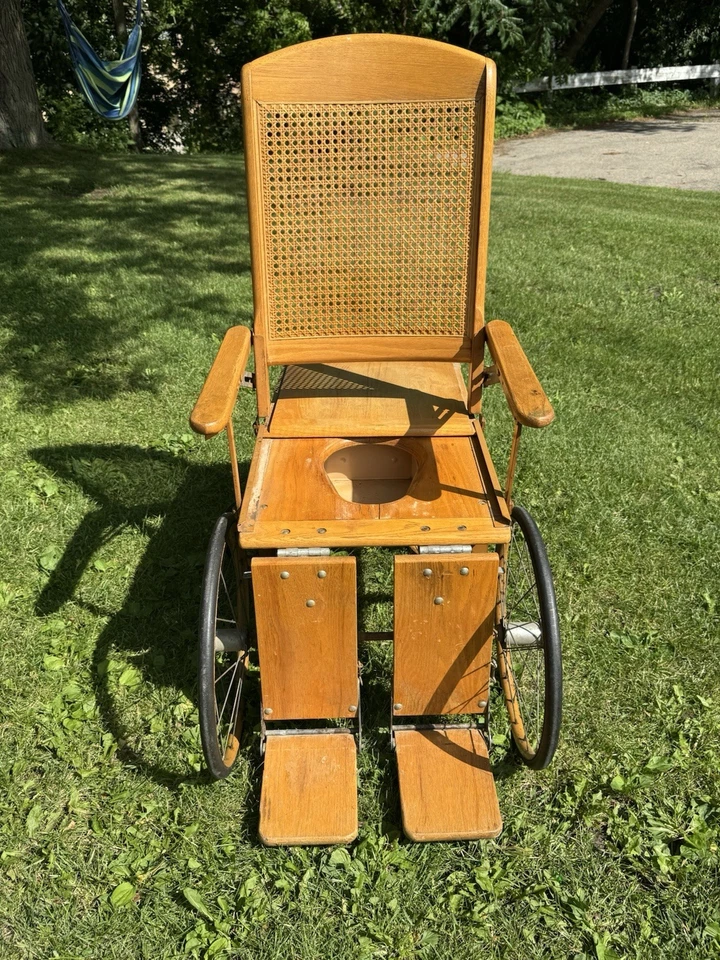 Cadeira de rodas/cômoda início dos anos 1900 - Imagem 4 de 4