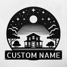 Personalized Southern Sky Metal Sign Custom Decor Gift for Home Office Garden