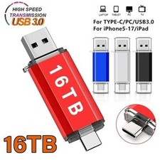 USB Flash Drive 16TB Dual Connector Type C USB 3.0 Memory Stick