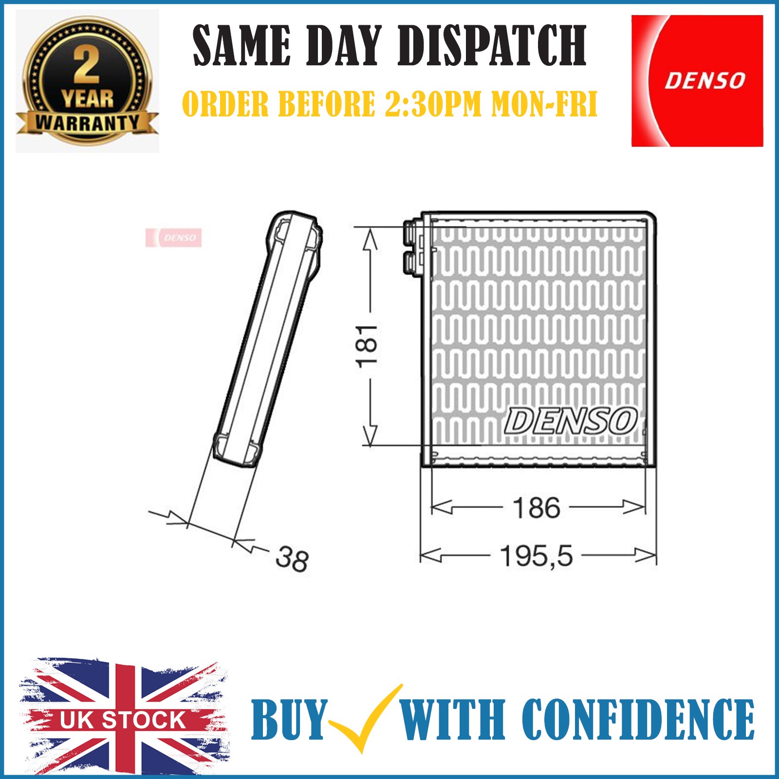 Denso Dev09103 Air Conditioning Evaporator - Image 16