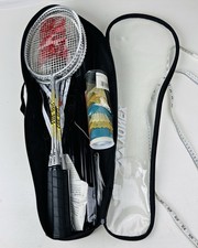 Yonex 4 Player Badminton Set 4 Racquets, Poles, Net  Nylon Shuttles - GR303