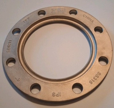 IFP SDR11 6'' STAINLESS 316 DIPS FLANGE RING, NEW, FREE SHIPPING