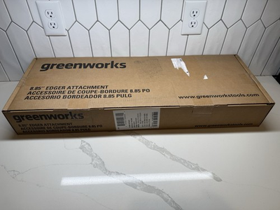 #ad Greenworks 8 inch Edger Attachment Item # 2970402 Model # PAC458 NEW $94.99