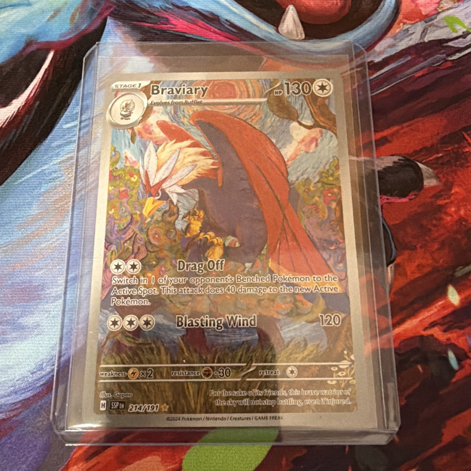 Braviary 214/191 Surging Sparks Full Art Holo Illustration Rare NM Nearmint
