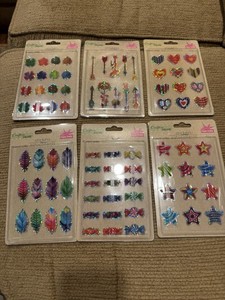 New Mixed Lot of 6 Crafter's Square Pop Up multi color Sticker Packs  (80 total)