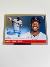 Angel Martinez Rookie On Card Auto 2025 Topps Chrome Platinum #CPA-AM Guardians. rookie card picture