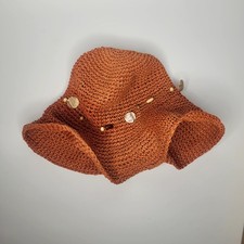 Steve Madden Rust Orange Raffia Rattan Straw ...