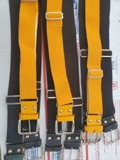 9 Bucks Baseball Belts Adult Softball Coach Adjustable 6 Black & 3 Gold