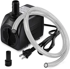 10W 160GPH Submersible Pump with 3.3 Ft Tubing for Aquariums, Fish Tank, Pond Fo