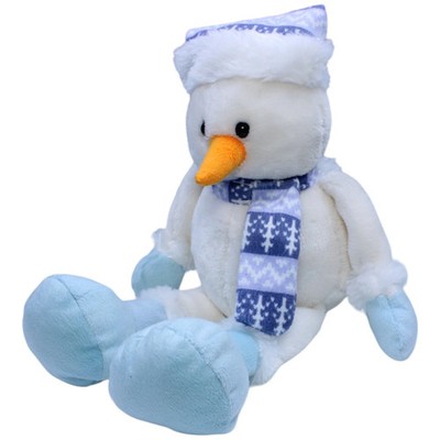 TEDI Schneemann Plüschfigur 33 cm Weiß gebraucht