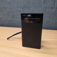 Retro Sony ICF-P26 Portable AM/FM Pocket Radio Black Tested Working Vintage