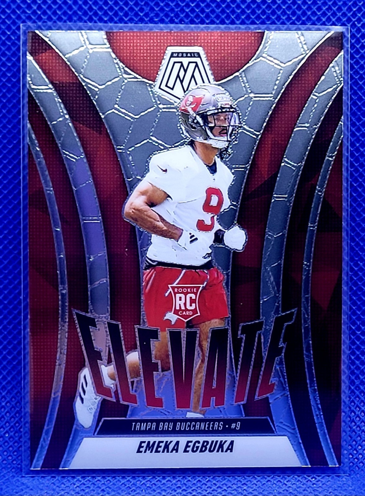 2025 Panini Mosaic Emeka Egbuka Elevate Rookie RC #2 Tampa Bay Buccaneers