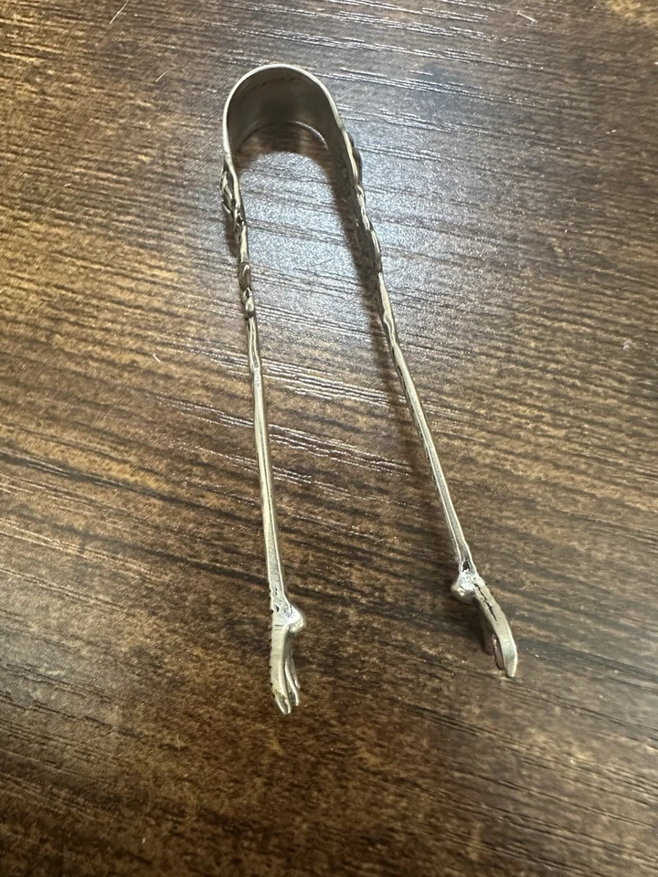 Vintage Antique sugar tongs, 800 silver, claws! Fast Free Shipping - Image 3 of 4