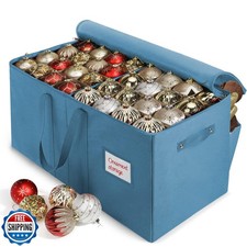 WDZREE Large Christmas Ornament Storage Box,4 Tier Holds Up to 12