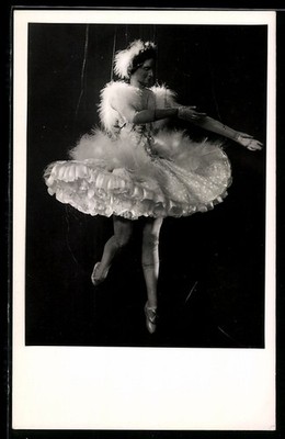 Foto-AK Marionette beim Ballet, Puppentheater 