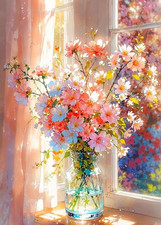 Flowers Diamond Painting Kits for Adults Beginners, Flower Diamond Art Kits for