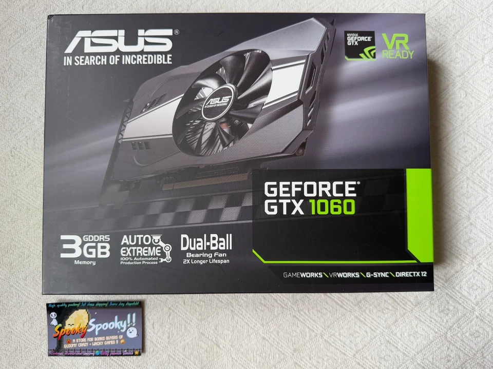 ASUS Nvidia GeForce GTX 1060 3GB GDDR5 - VGC CIB with Inserts - Tracked - Image 2 of 4