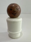 Vintage Fisher Price Little People Doctor Figure Brown Head White Body