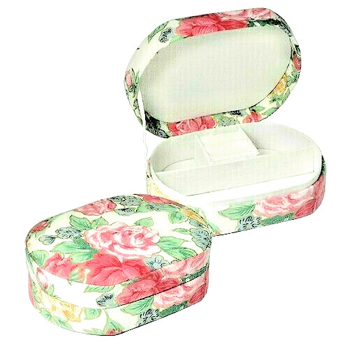 Joyero 1PC Tela Pastel Flor Colgante Anillo Collar Regalo Pendientes Caja Nueva
