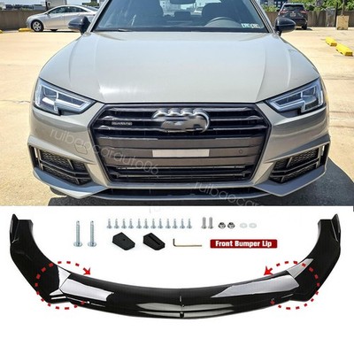Universal Front Bumper Lip Body Spoiler Chin Splitter Kit For Audi A4 A5 A6 A7