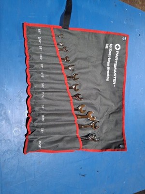 12 Piece PartsMaster 6pt Cross-Torque Wrench Set SAE 1/4'' Thru 15/16''