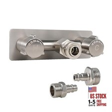 All Metal RV Exterior Quick Connect Faucet,4"RV Shower Faucet Brushed Nickel