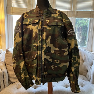 Vanson hardcore Suzuki Men's Camo Motorcycle Jacket Quad Runner