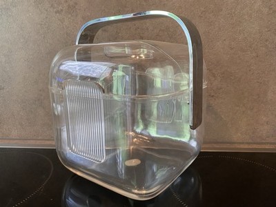 Guzzini Eiswürfelbehälter Italy Design Top 3 tlg  Plexiglas & Chrom