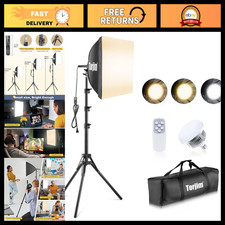 Softbox Photography Lighting Kit - 16" x 16" LED Studio Light, 85W, Adjustable