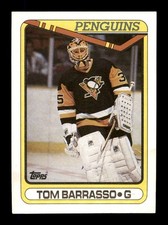  1990 Tom Barrasso 65 Penguins 35 Topps Hockey Sports Trading Card TC CC