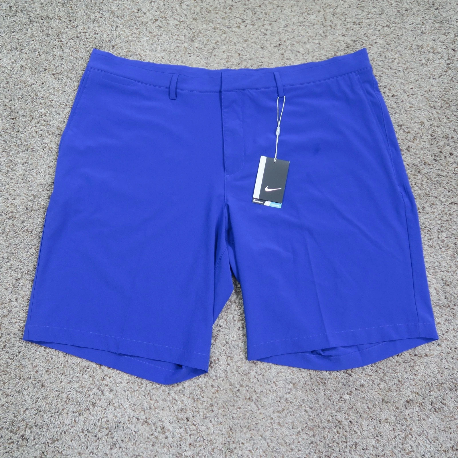 NWT Nike Golf Shorts Mens 42 Blue Dri-FIT Standard Chino Golf 10" Inseam 833224