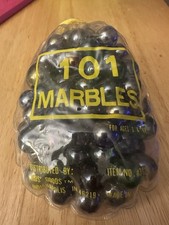 Glass Marbles 101 w/ Shooter Machine Made Original Bag 3179