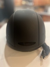 One K Long Oval Black English Riding Helmet MIPS LT-58