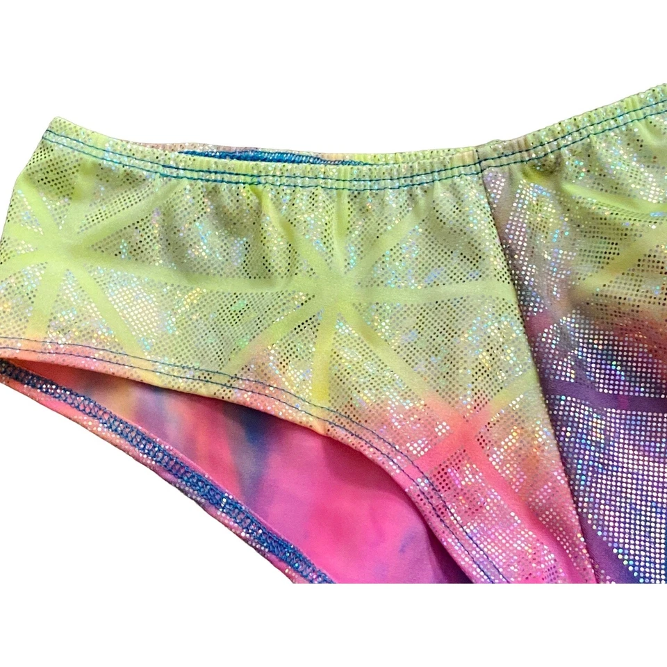 Traje de baño de bikini ROMA para mujer talla pequeña brillante tie dye parte inferior nuevo sin etiquetas Foto 3 de 4