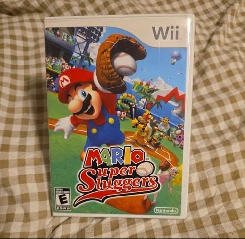 Mario Super Sluggers Nintendo Wii CIB Complete Game Manual Case Baseball Sports
